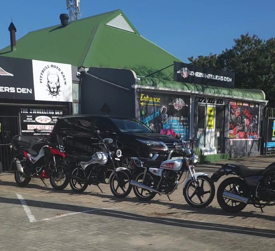 The 2Wheelers Den shopfront exterior