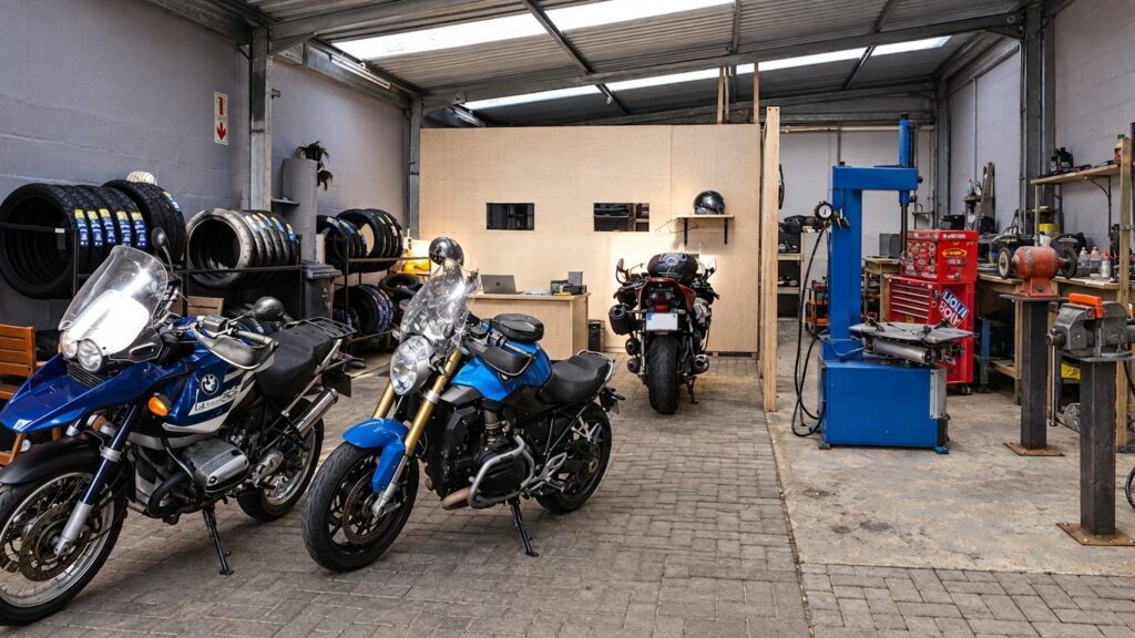 Motorcycle workshop at The 2Wheelers Den in George
